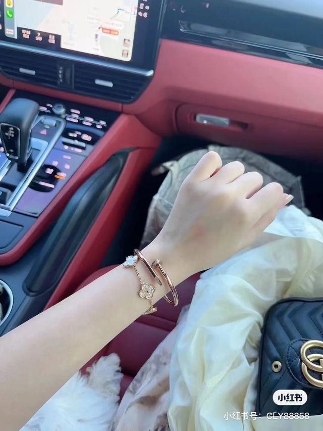 Cartier Juste Un Clou couple's bracelet with diamonds at the end, available at t