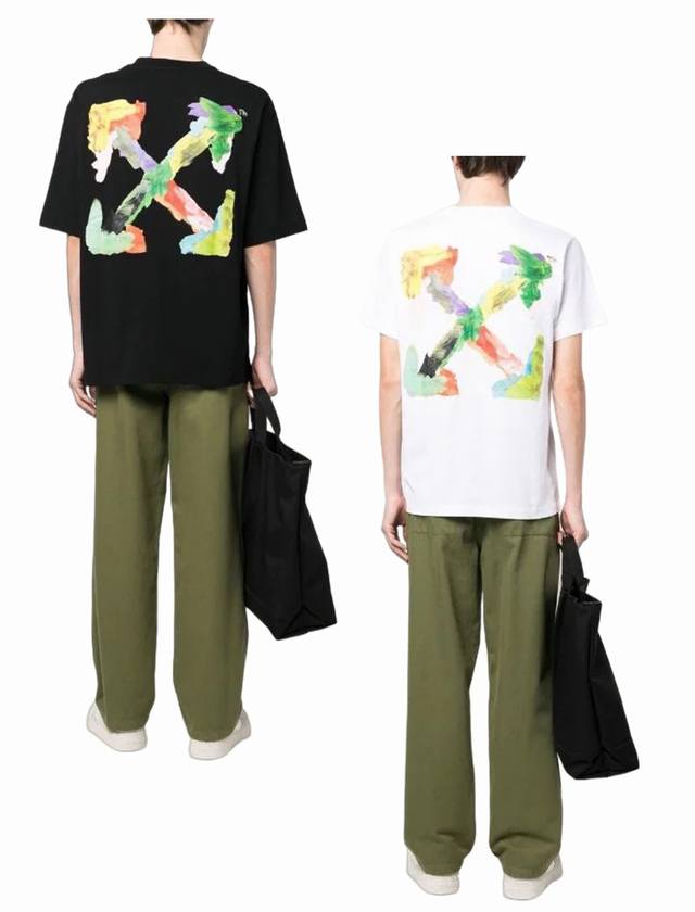 The latest spring and summer style Brand: Off-White Watercolor oil painting arro