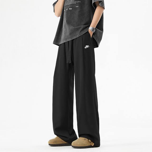 2025 new Nike embroidered ice silk pants! Main model. Taobao main push private m