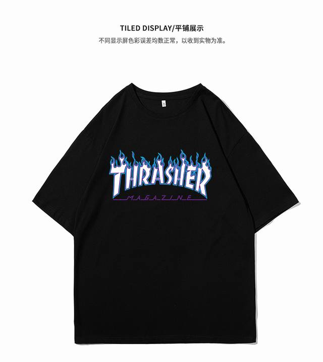 Flame Thrasher official flagship store new candy color short-sleeved T-shirt, cl