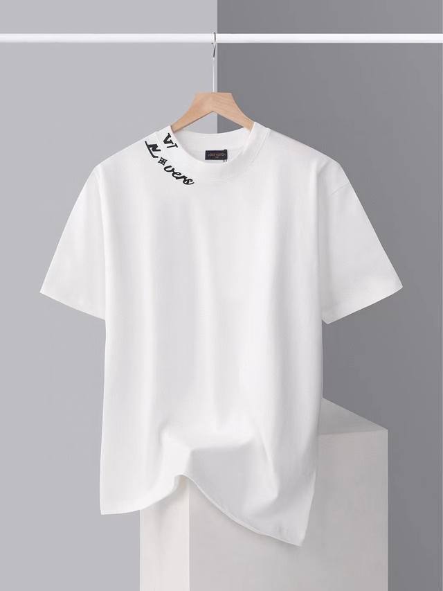 Lv2025 latest short-sleeved T-shirt Material: High version 260G double yarn comb