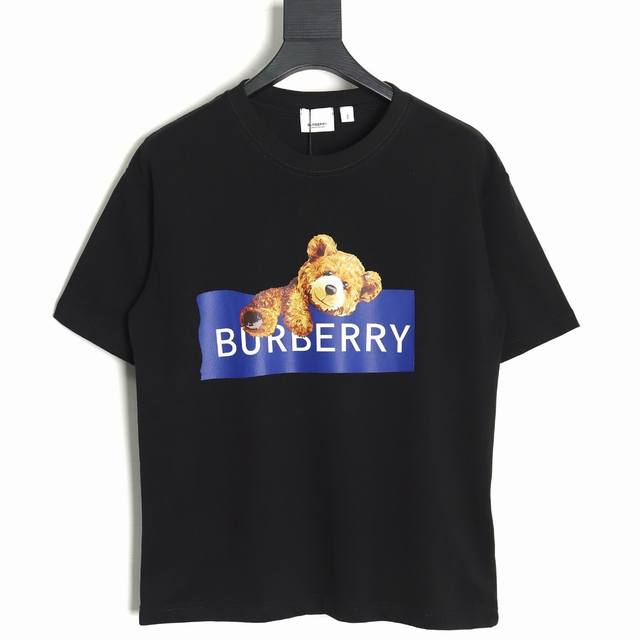 Burberry Bear Print Logo Short Sleeve T-shirt T099 The same style for both men a