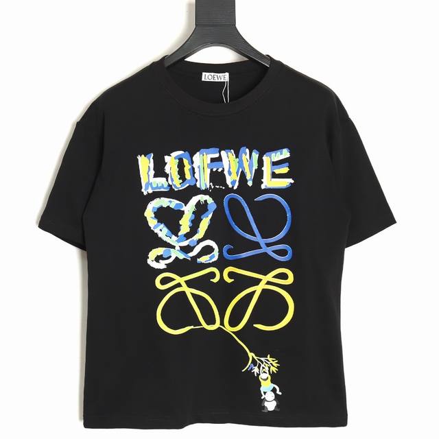 Loewe Panda Print Couple Round Neck Short Sleeve T-shirt - Top Version T092 Same