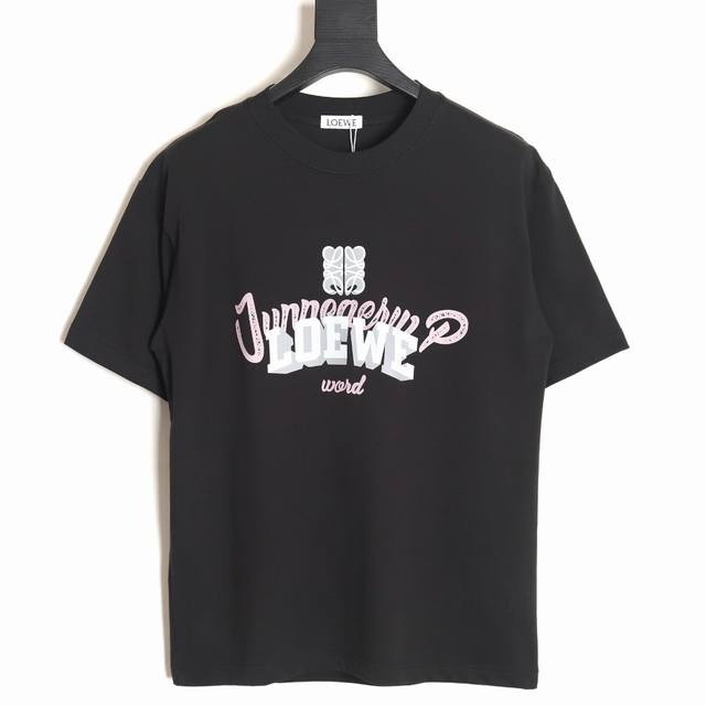 Loewe overlapping letter print couple round neck short-sleeved T-shirt - top ver
