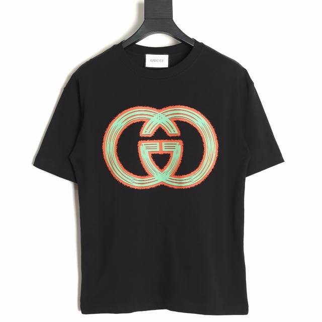 Gucci Double G Lock Print Couple Round Neck Short Sleeve T-shirt - Top Version T