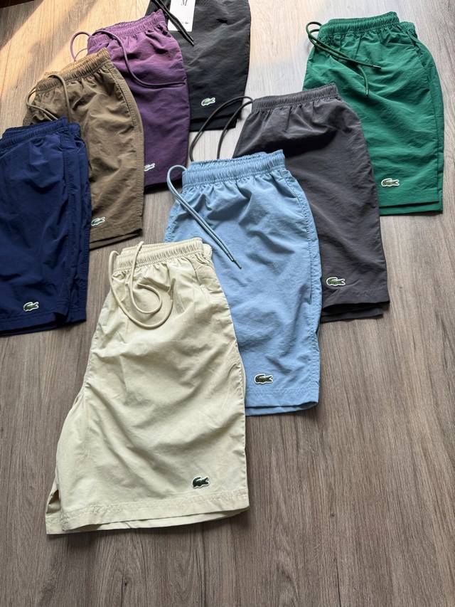 Lacoste French crocodile solid color small crocodile embroidered drawstring spor