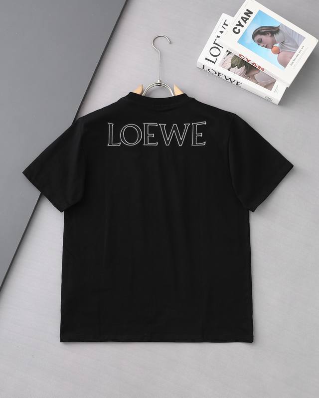 High quality Loewe new T-shirt with front and back embroidery! 25Ss new summer p