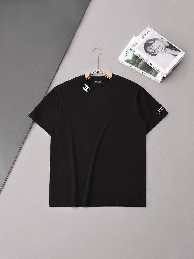Top version Chanel 2025Ss spring and summer new Chanel style printed short-sleev