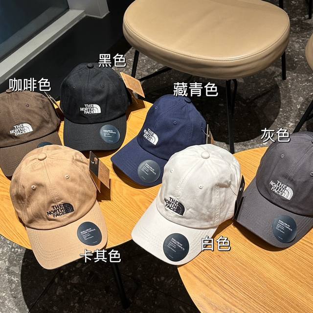 The North Face's new pure cotton washed soft top embroidered couple baseball cap