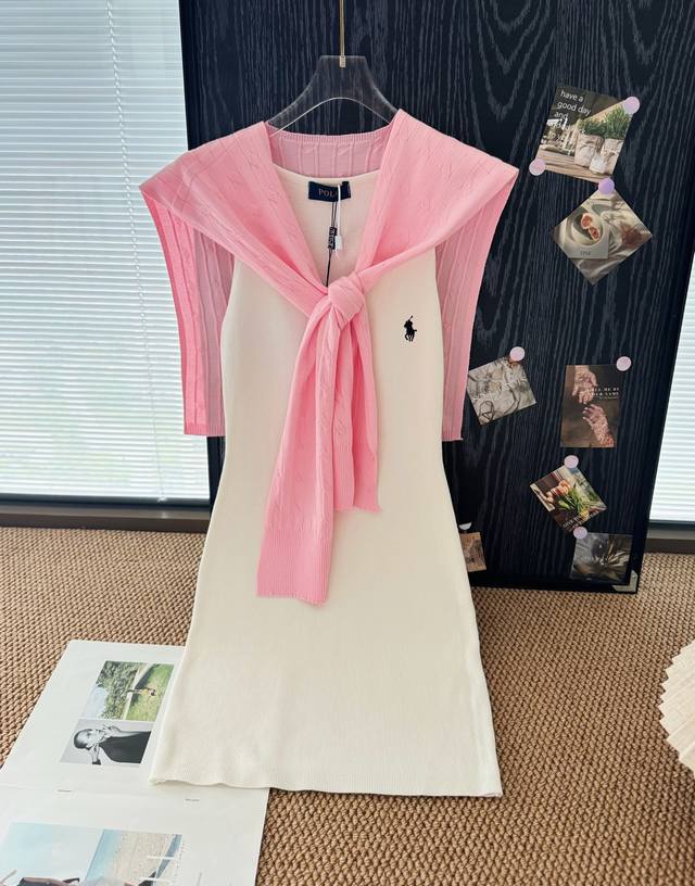Product name: Ralph Lau*En embroidered knitted vest shawl two-piece set Size: ML
