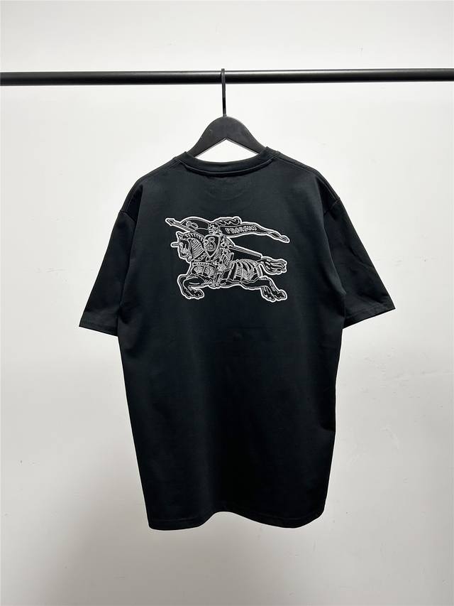 High version, very good quality! Burberry Bbr classic embroidered horse short-sl