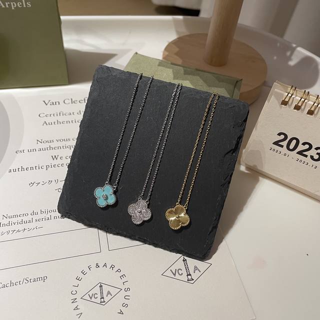 High quality Van Cleef & Arpels Vca single flower four-leaf clover necklace 1.1