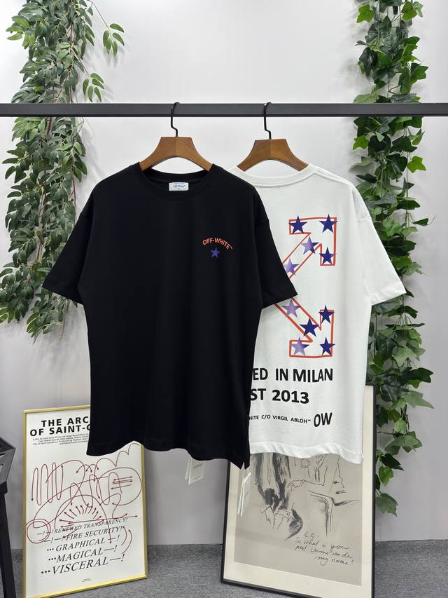 2025Ss new spring and summer Brand: Off-White Gradient five-pointed star arrow s