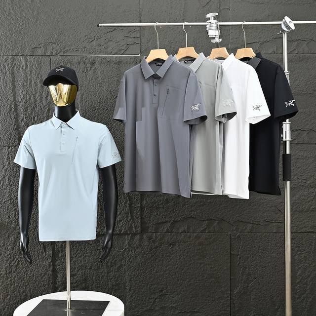 Arc'teryx 2025 Summer New Men's Business Casual Embroidered Polo Shirt Ice Silk
