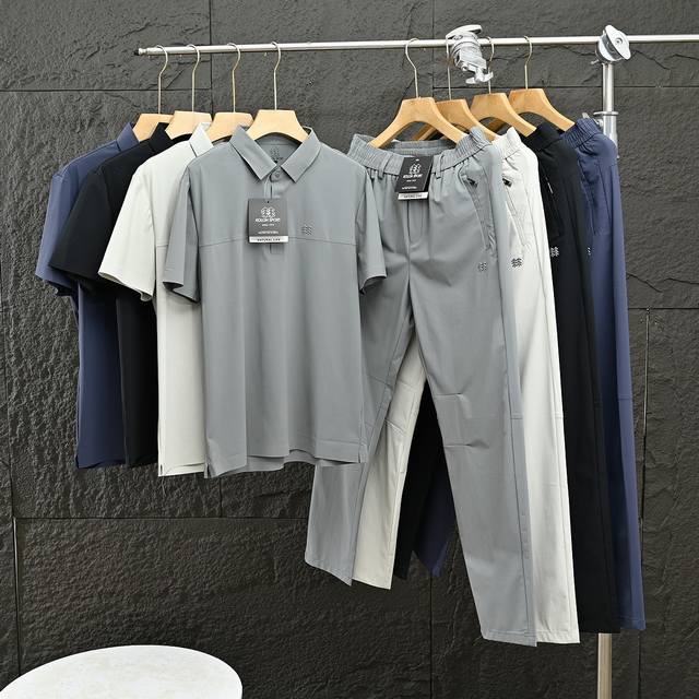 Kolon Sport Ice Silk Quick Dry Short Sleeve Suit is full of elasticity, breathab