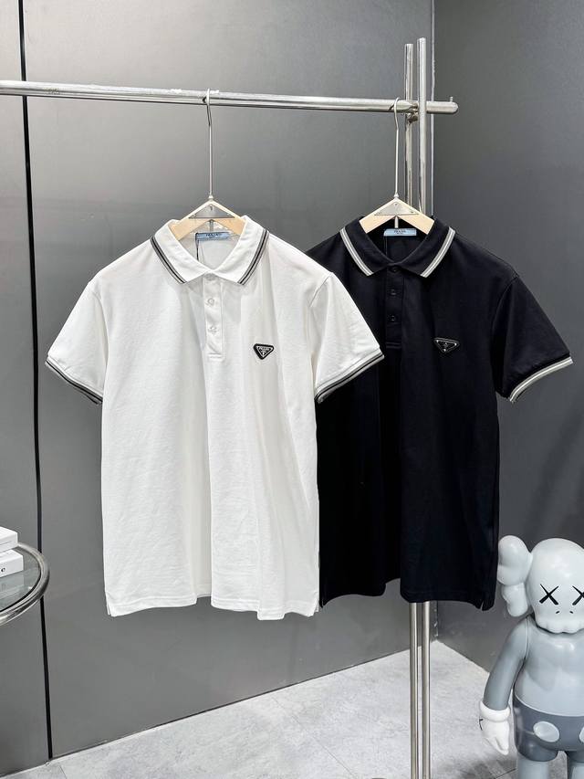 2025 latest Prada Prada counter synchronization new chest triangle logo lapel Po