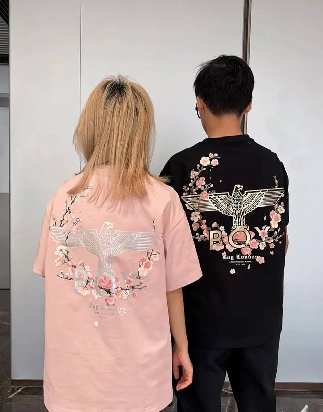 Boy London high version summer new men's and women's round neck pullover short-s