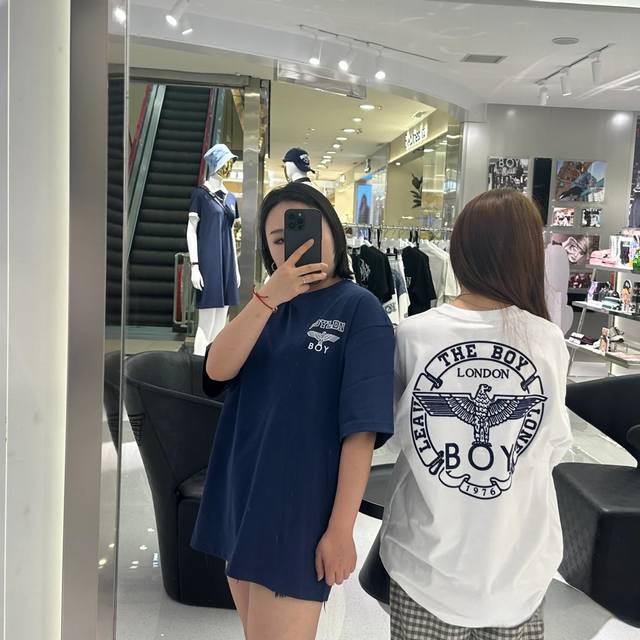 Boy London high version summer new style unisex color eagle round neck pullover
