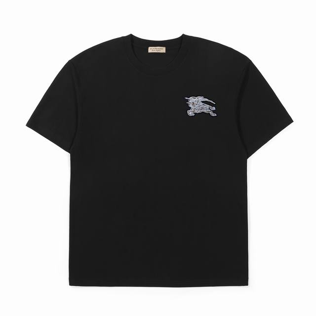 Burberry Warhorse embroidered cotton short-sleeved T-shirt Customized main label