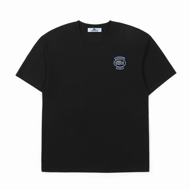Lacoste crocodile embroidered cotton short-sleeved T-shirt Customized main label