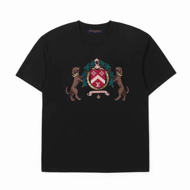Louis Vuitton Lv Louis Vuitton printed cotton short-sleeved T-shirt Customized m