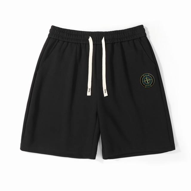 Stone Island embroidered casual shorts Customized main label and auxiliary mater