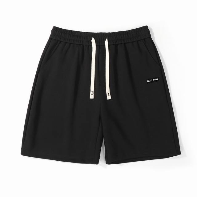 Miumiu casual shorts with embroidered letters Customized main label and auxiliar
