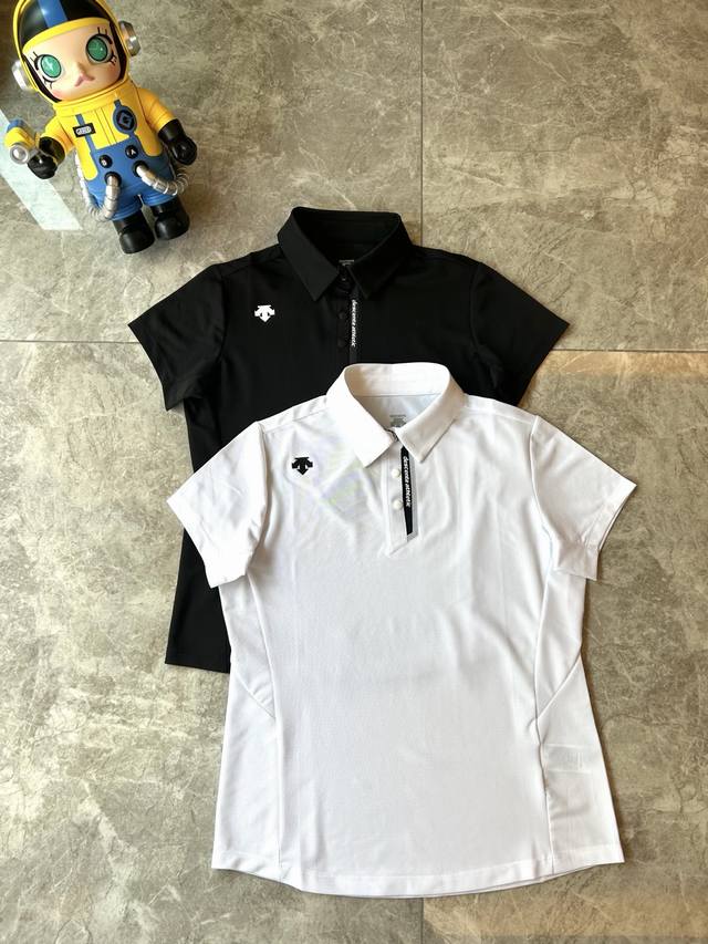 for Descente training sports Tough breathable moisture wicking women's short-sle