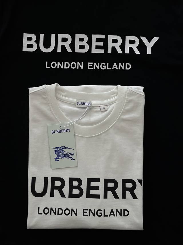 The highest version of Burberry round neck short-sleeved T-shirt, 25 years of la