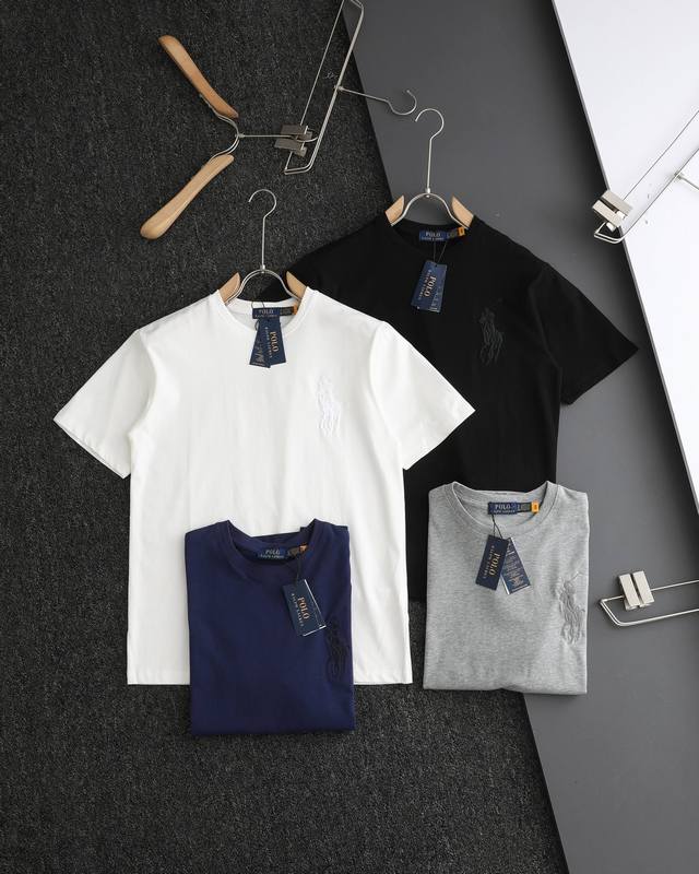 Top replica Ralph Lauren 25Ss new summer Malaysia Logo embroidered round neck sh