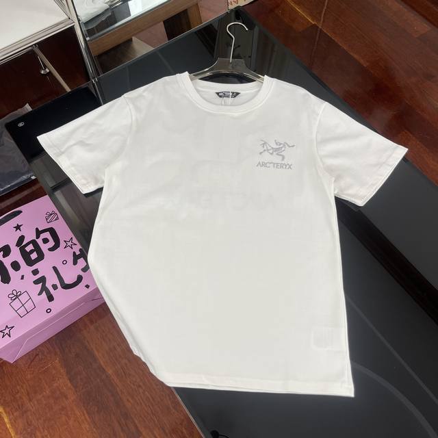 Heavy embroidery Arcteryx Arcteryx heavy embroidery Logo round neck short-sleeve