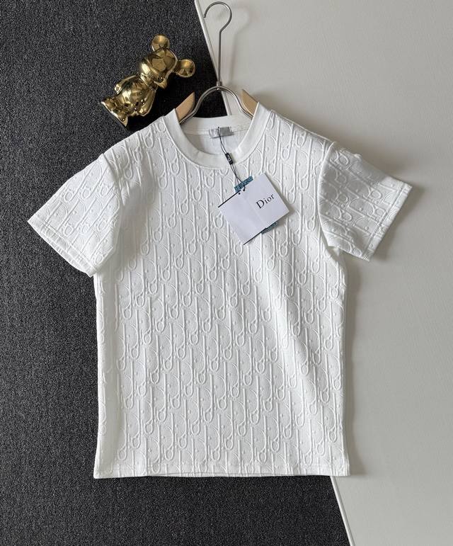 High quality Dior 3D convex and concave jacquard T-shirt! exclusive new product,