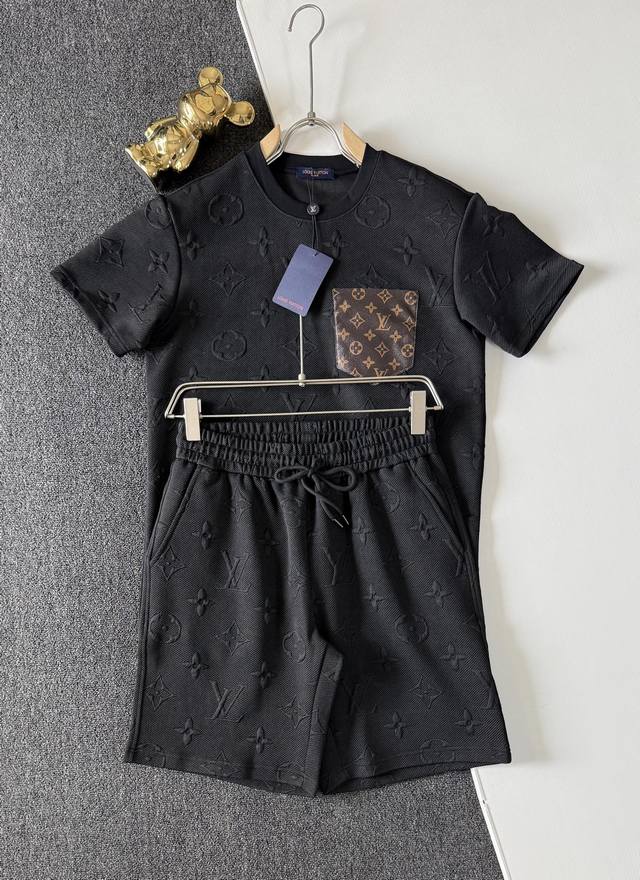 High-quality suit Louis Vuitton 3D convex and concave jacquard suit! Exclusive n