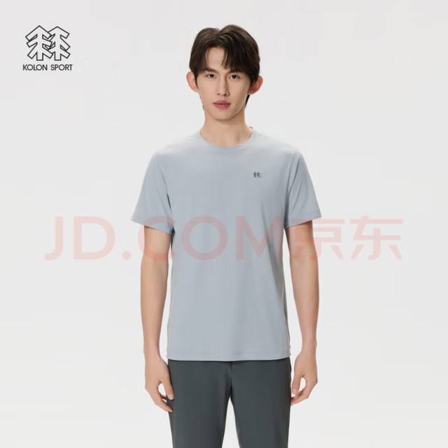Kolon Sport Kolon laminated round neck short sleeve summer men's quick-drying su