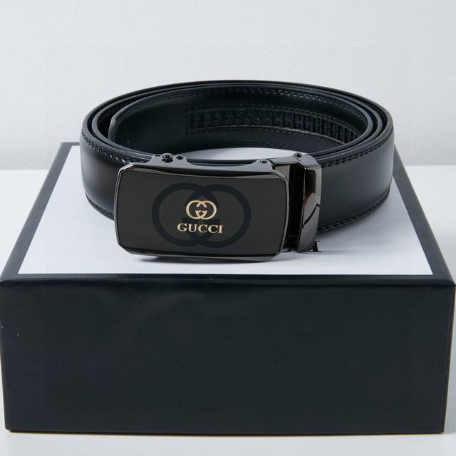 High-end hot-selling Gucci frosted automatic buckle leather belt has received nu