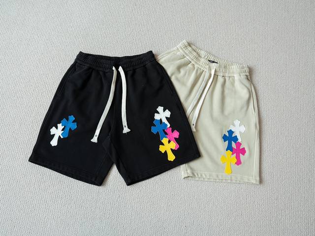 Chrome Hearts 25S S Two-color Multi-cross Leather Cotton Shorts Half Pants Item