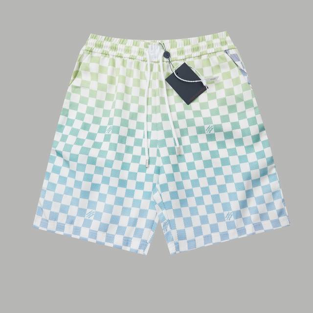 Lv Louis 2025Ss new shorts classic checkerboard Lv shorts Light luxury men and w