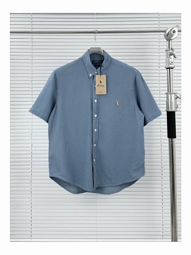 Pony Color Label Short Sleeve Shirt Dark Blue Light Blue M-Xxl Ralph Lauren Soli