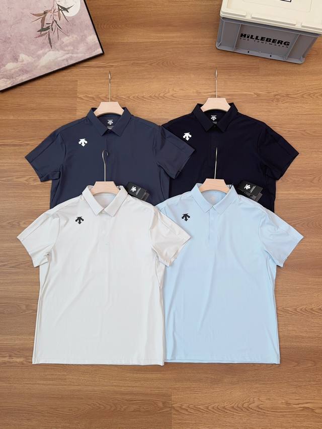 Desntefield 2025 Ice Silk Seamless Stretch Men's Sports Leisure Short-sleeved Po