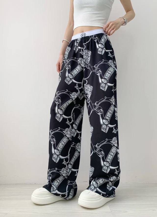 New arrival Aima* Smooth fabric surface Wide-leg cool pants Low friction coeffic