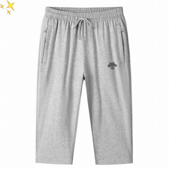 for Descente men's % cotton breathable woven shorts sports casual fitness shorts