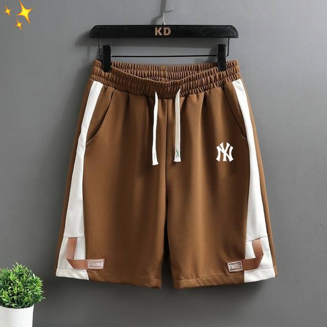 for Mlb Ny Yankees summer thin ice silk drawstring elastic workwear retro loose