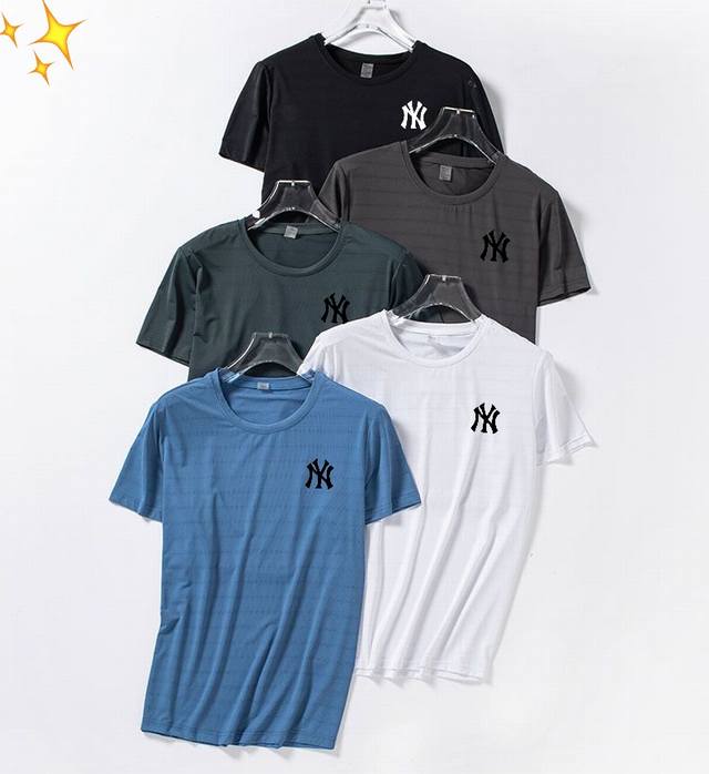 for Mlb Ny Yankees Summer Thin Cool Ice Silk Quick Dry Short Sleeve T-shirt Men