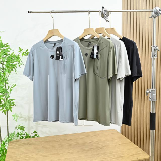 for Descente 2025 summer new quick-drying fabric men's casual round sports round