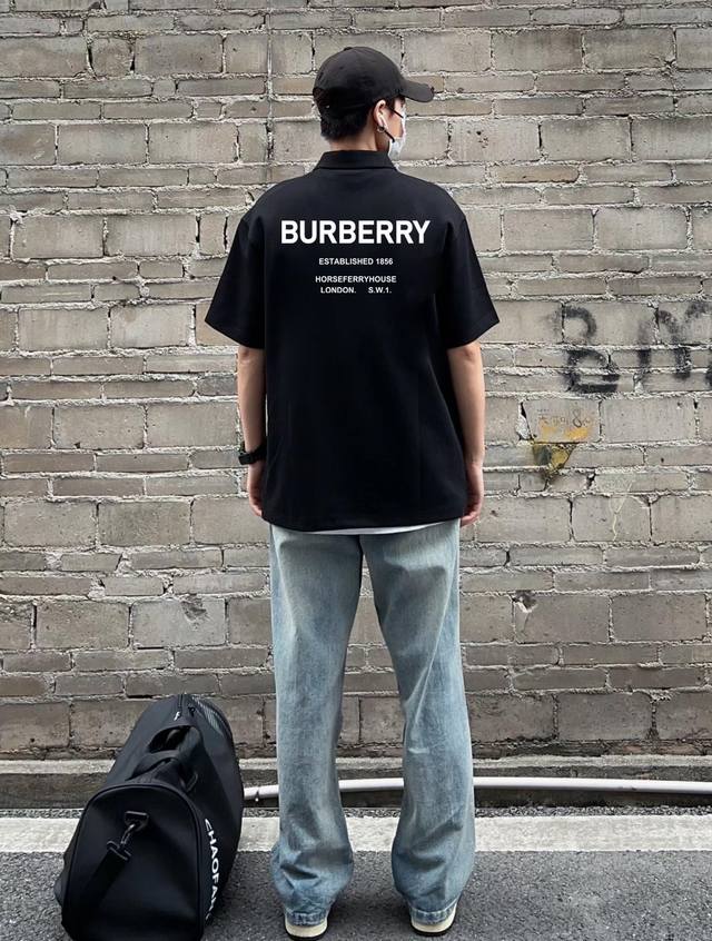 Burberry's super versatile classic small logo Polo shirt short-sleeved T-shirt S