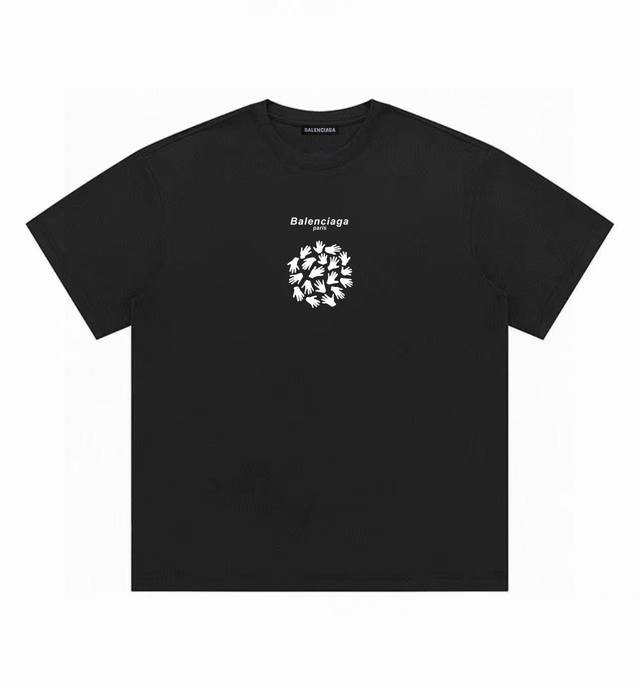 Balenciaga Palm round neck short-sleeved half-sleeved T-shirt The fabric is made