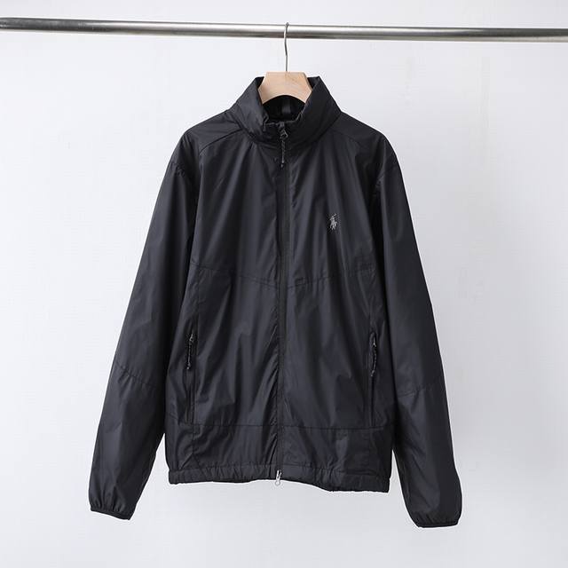 Ralph Lauren thin stand-up collar hooded zippered jacket casual style coat Origi