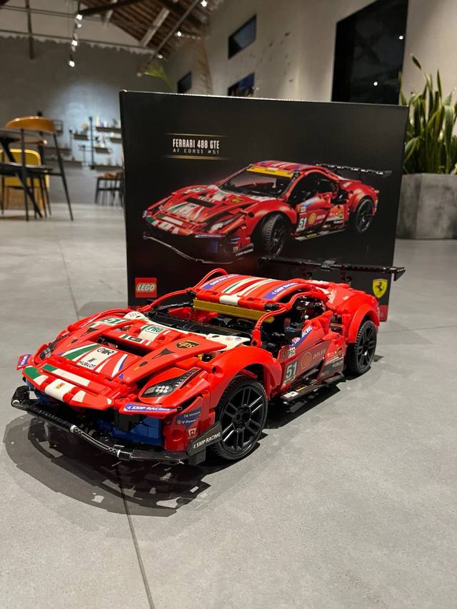 Young people's Dream Car Ferrari 488 Gte building block model