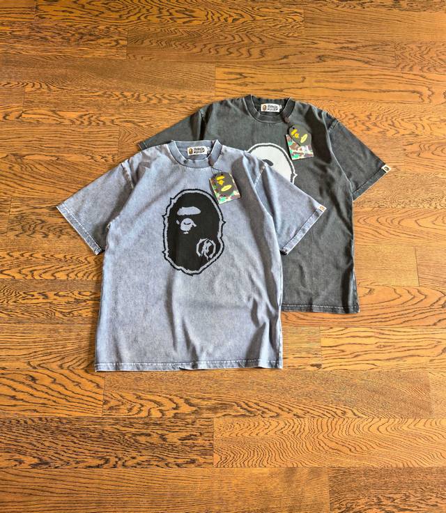 New A Bathing Ape Ss25 Ape-man letter special dyed printed T-shirt