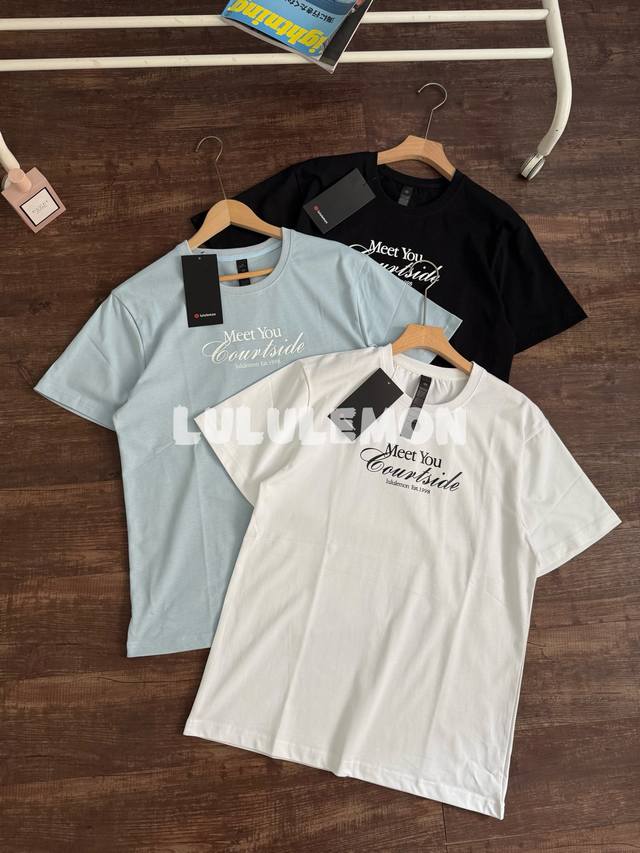 Lululemon Heavyweight Men's high-weight cotton knit T-shirt Lulu couple style cl
